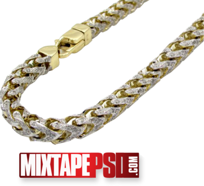 Gold Chains For Men Png Psd Detail - Diamond Gold Chain Png (400x365), Png Download