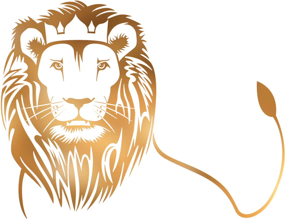 Anothen - Gold Lion Head Png (1000x743), Png Download