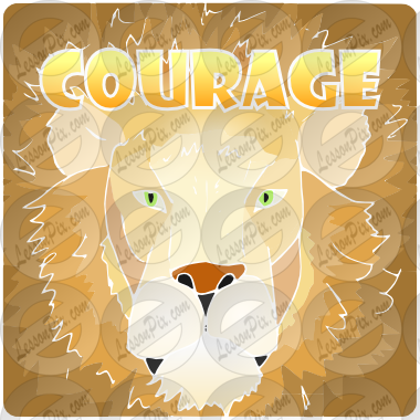 Courage Stencil For Classroom Therapy Use Great - Poster (380x380), Png Download