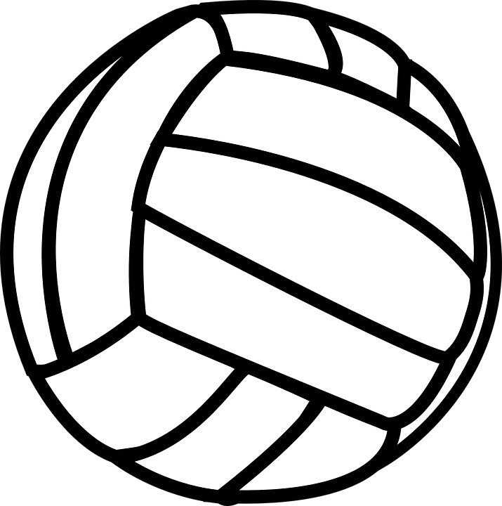 Volleyball Clip Art At Clker Com Vector Clip Art Online - Volleyball Clip Art Black And White (594x598), Png Download