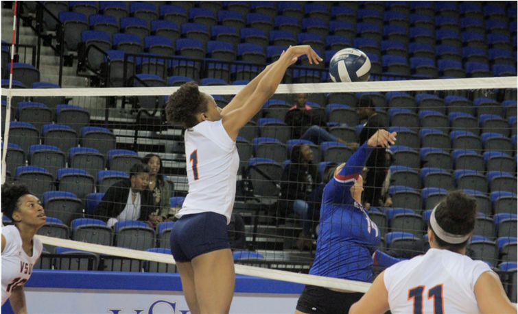 Volleyball Closes Out Regular Season With A 3 Set Sweep - Volleyball (1020x458), Png Download