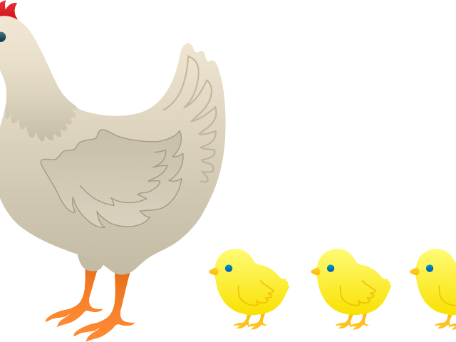 Drawn Chicken Baby Chick - Clip Art (640x480), Png Download