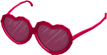 Rose Colored Glasses - Roblox Heart Glasses (420x420), Png Download