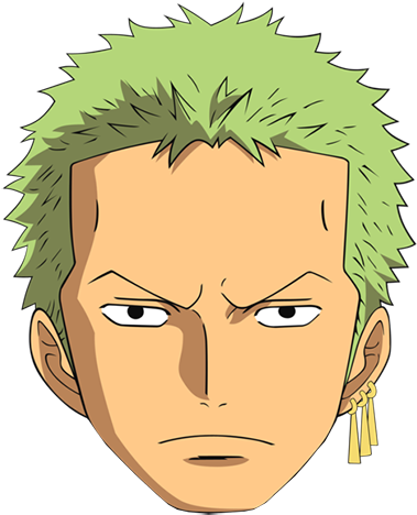 Cartoon Faces, Anime One, Geek Out, Zoro, Chopper, - Head Anime One Piece (500x487), Png Download