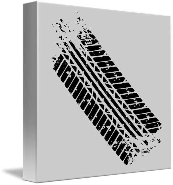 Graphic Free Stock Tire Tracks Clipart - Tire Tracks Vector (609x650), Png Download