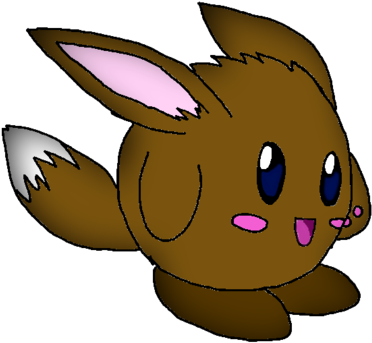 Eevee Kirby - Drawing (400x351), Png Download