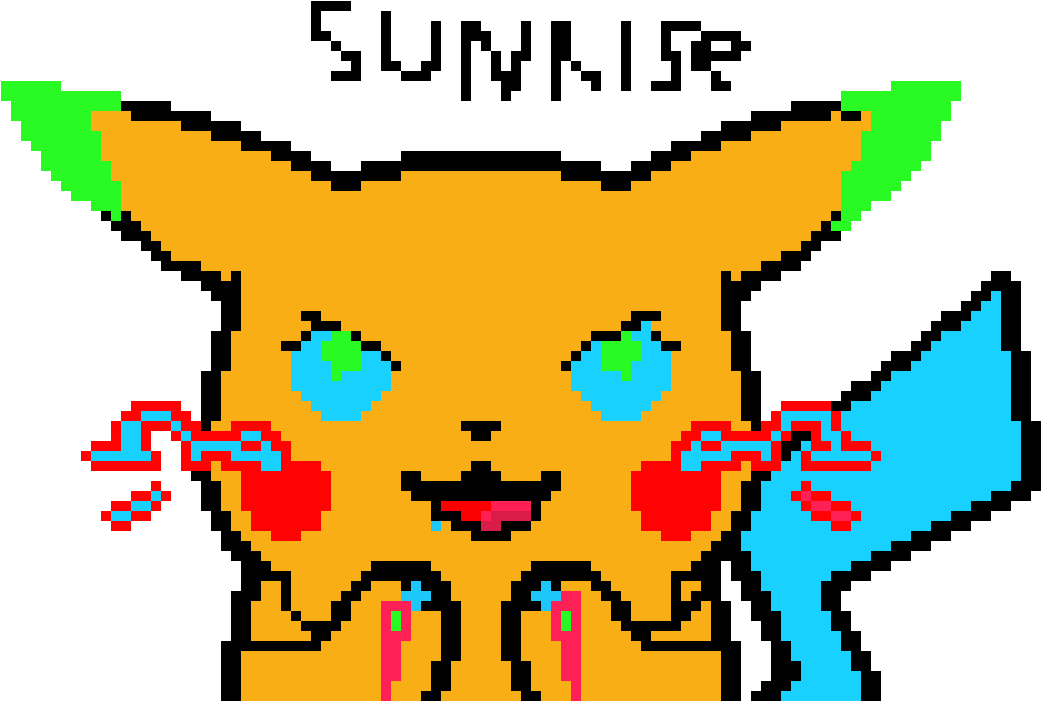 A Pikachu - Pixel Pikachu (1070x730), Png Download