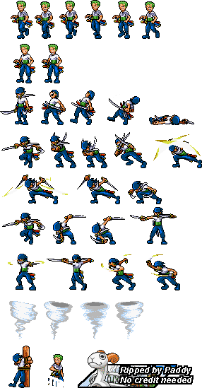 Roronoa Zoro - Sprites One Piece Png (286x549), Png Download