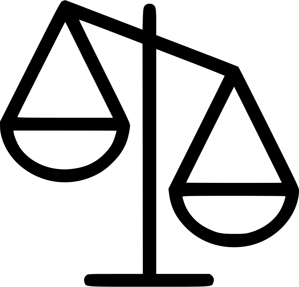 Scale Justice Law Attorney - Scales Of Justice Icon Png (980x940), Png Download