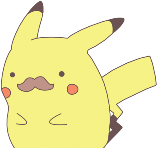 Pikachu Clipart Tumblr Transparent - Pikachu Mustache (640x480), Png Download