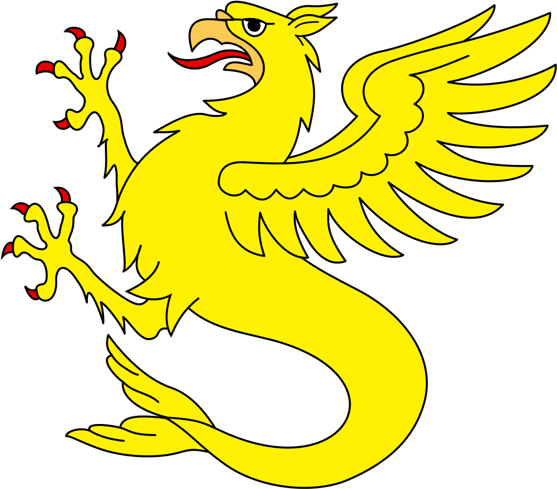 File - Heraldic Figure - Fishtail Griffin - Svg - Griffin With Fish Tail (1156x1024), Png Download