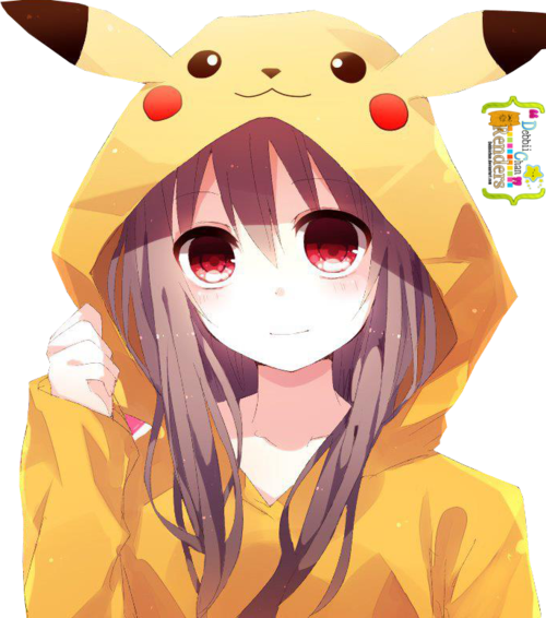 Download Pikachu, Anime, And Anime Girl Image - Anime Girl Pikachu Hoodie  PNG Image with No Background 