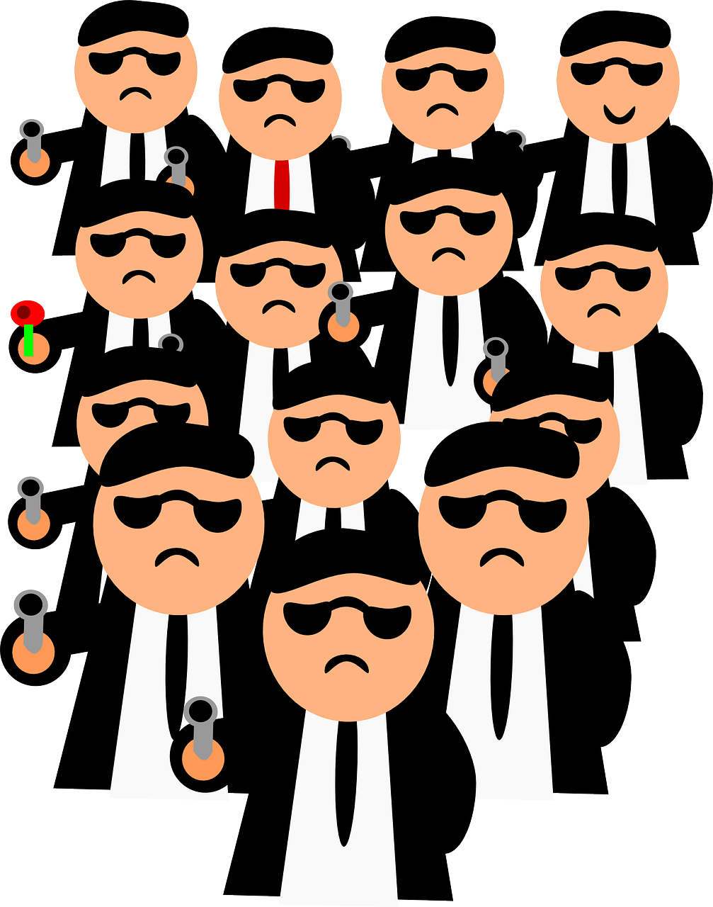 Men, Gangster, Robbery, Pistol, Person, Criminal, Gang - Cartoon Group Of Men (566x720), Png Download