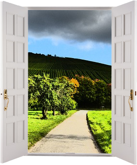 A Wide Open Door Where Your Foopet Can Watch The Storm - Garage Door (400x400), Png Download