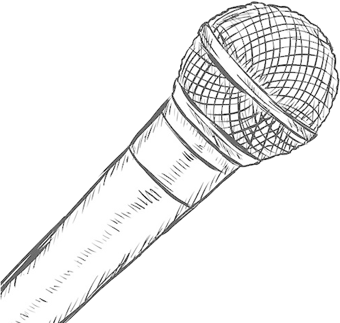 The Speaker - Desenho De Um Microfone (600x562), Png Download