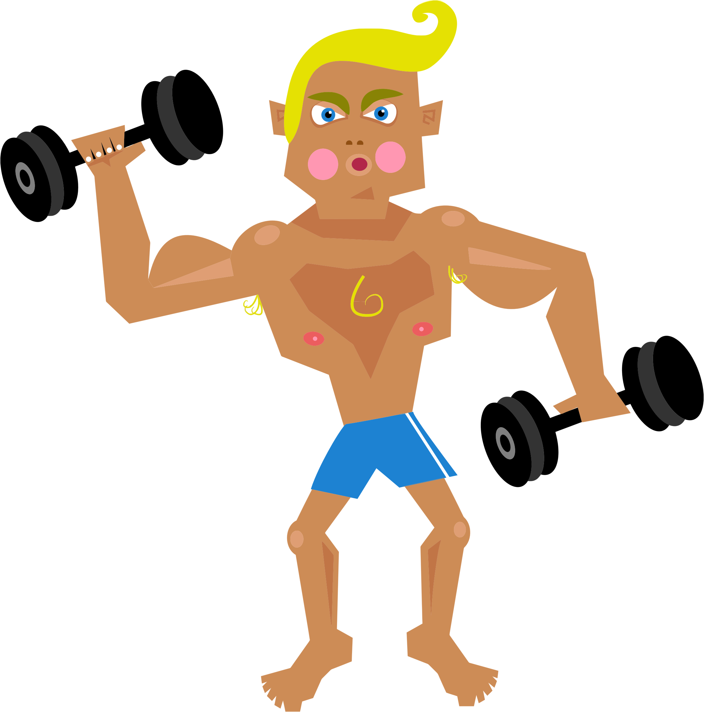 Muscle Comic Png - Muscle Clip Art (2252x2278), Png Download