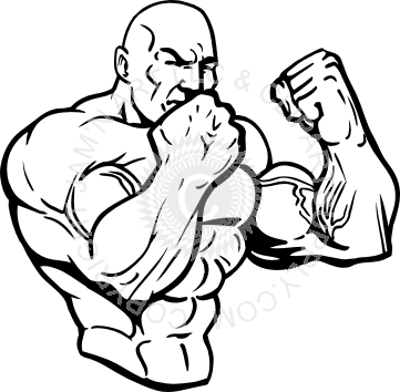 Png Freeuse Stock At Getdrawings Com Free For Personal - Muscle Man Vector Png (361x354), Png Download