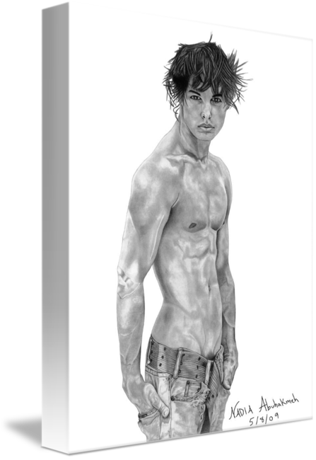 Hot Guy Drawing By Nadia A - Drawing Of A Hot Guy (447x650), Png Download