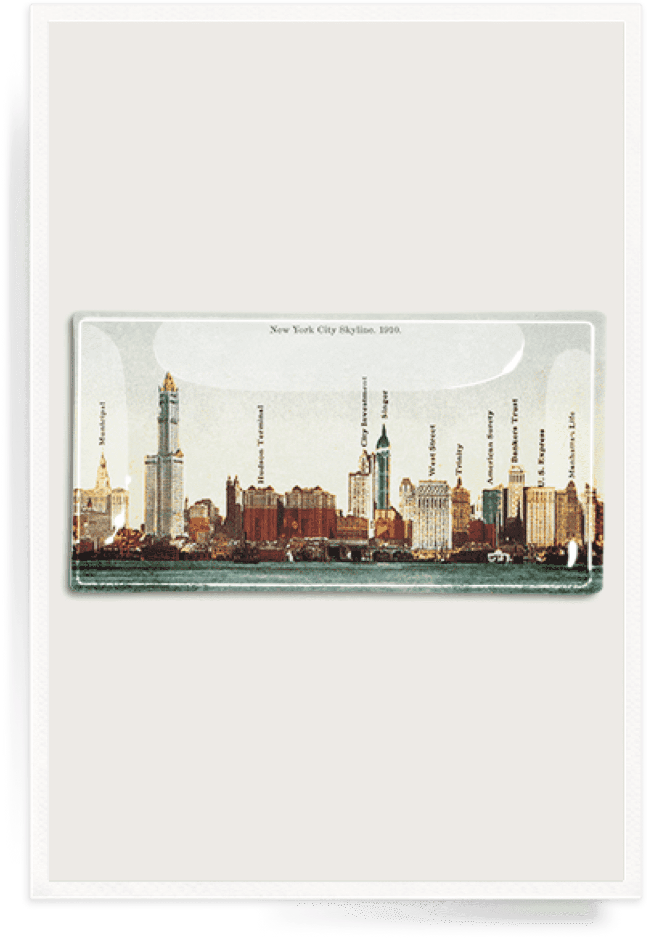 Ben's Garden - Ben's Garden 'vintage Nyc Skyline' Trinket Tray, Size (1345x1920), Png Download