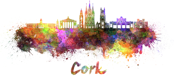 Bleed Area May Not Be Visible - Cork Skyline Art (600x393), Png Download