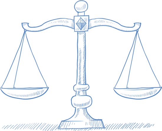 Progressive Legal Services' Extensive Ontario Small - Justice Scales (572x474), Png Download