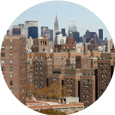 Housing Buildings In Nyc Skyline - Governor Alfred E. Smith Houses (480x480), Png Download