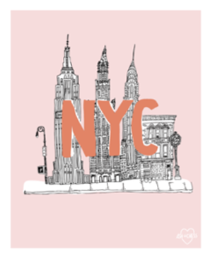 Nyc Pink Print - The Pinkprint (600x600), Png Download
