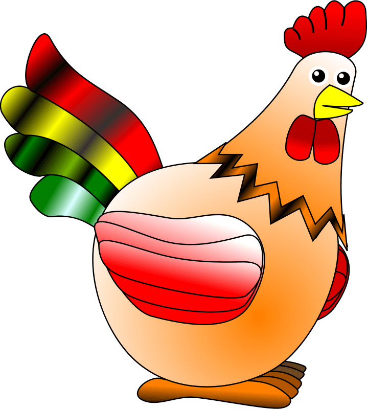 Hen - Red Rooster 1 25 Magnet (718x800), Png Download
