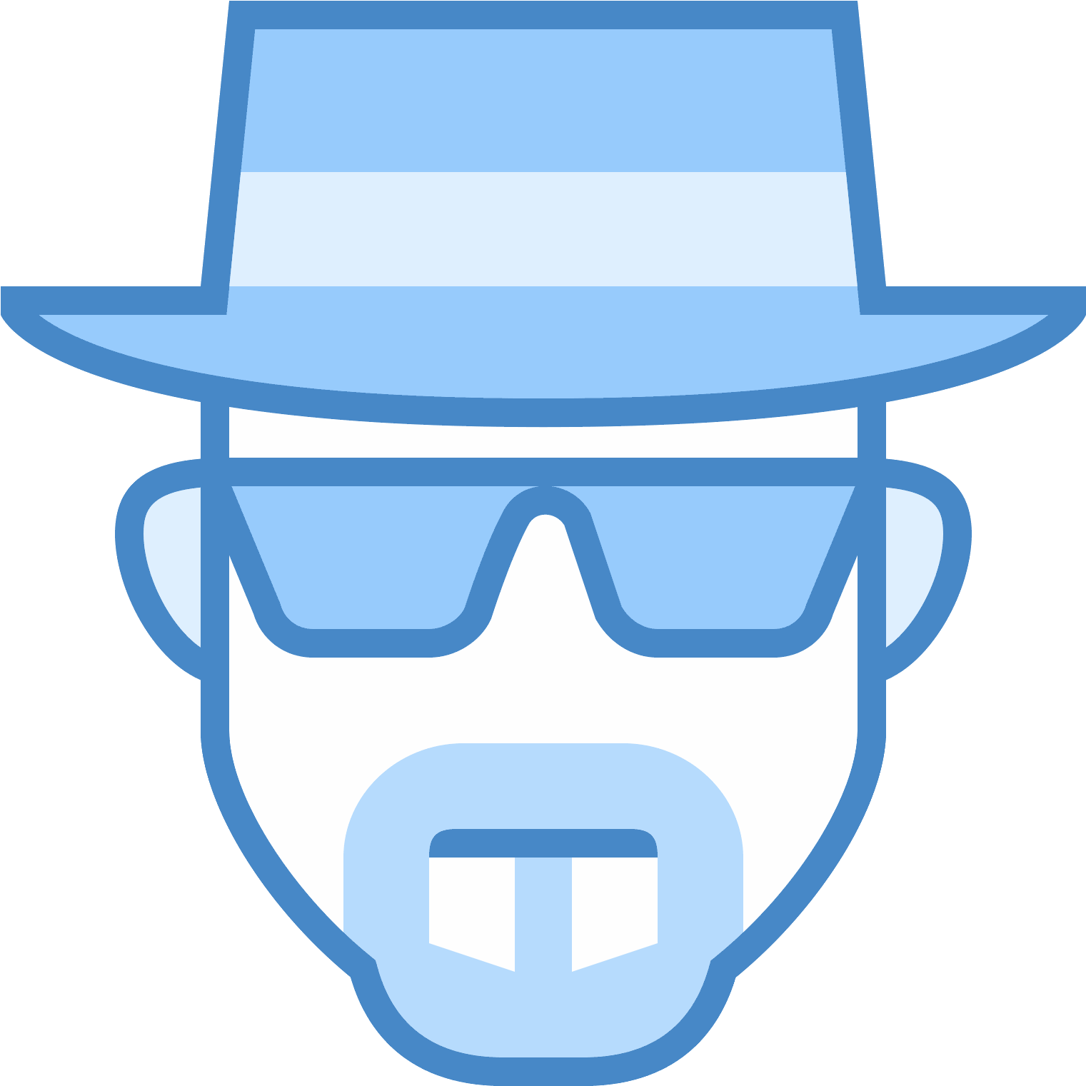 Walter White Icon - Icon (1600x1600), Png Download