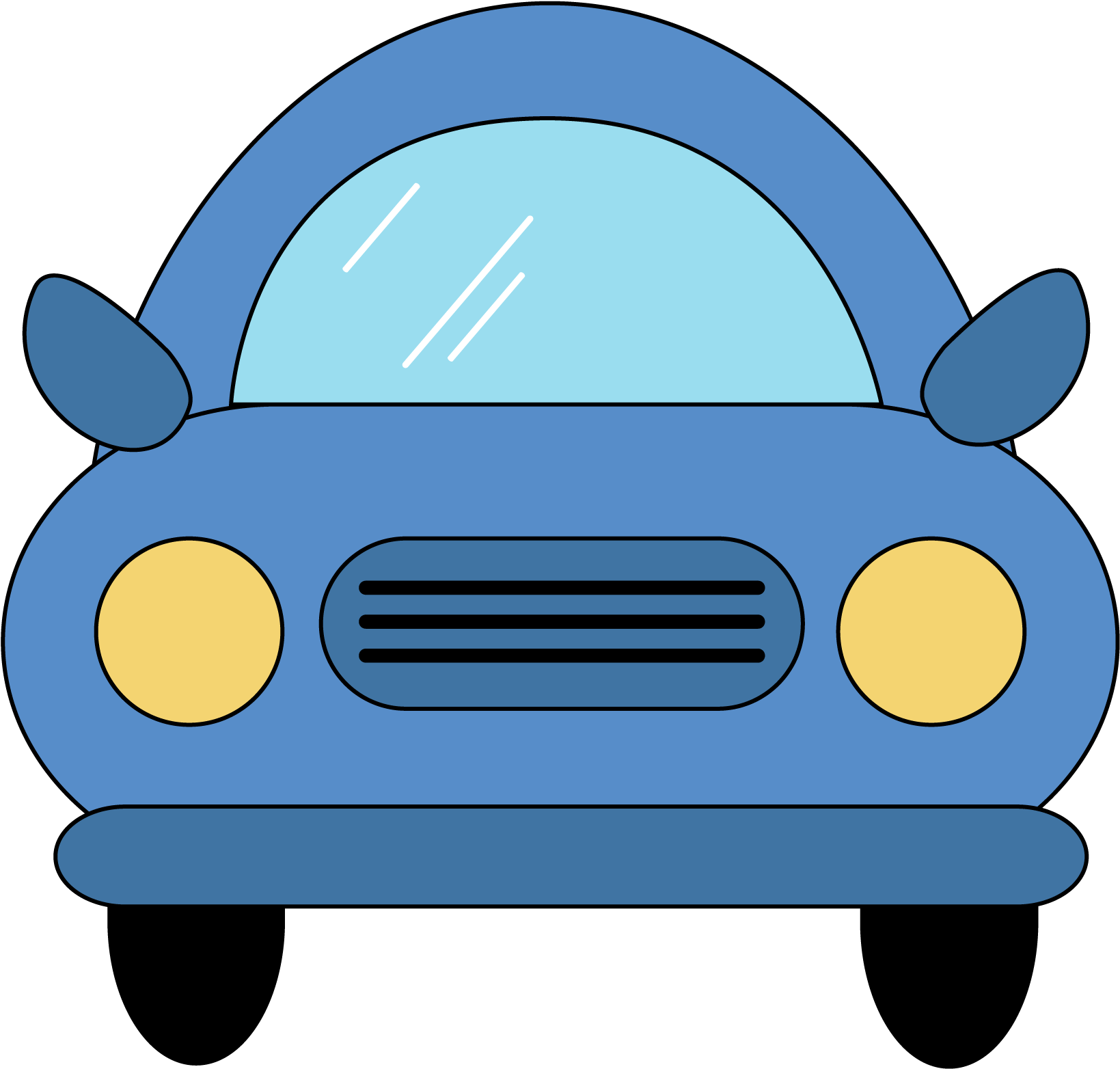 28 Collection Of Front View Of A Car Clipart - Car Front Clipart (1740x1661), Png Download