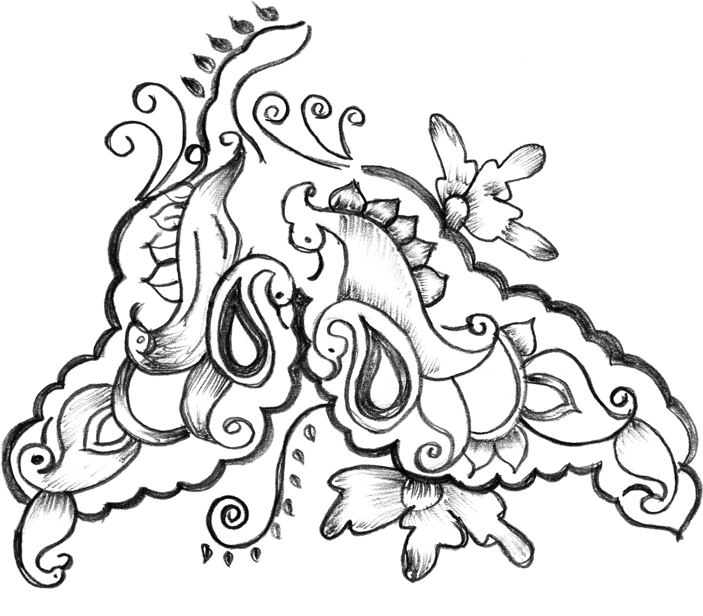 Decorative Element Png Image With Transparent Background - Random Hand Drawn Decorative Elements (1024x882), Png Download