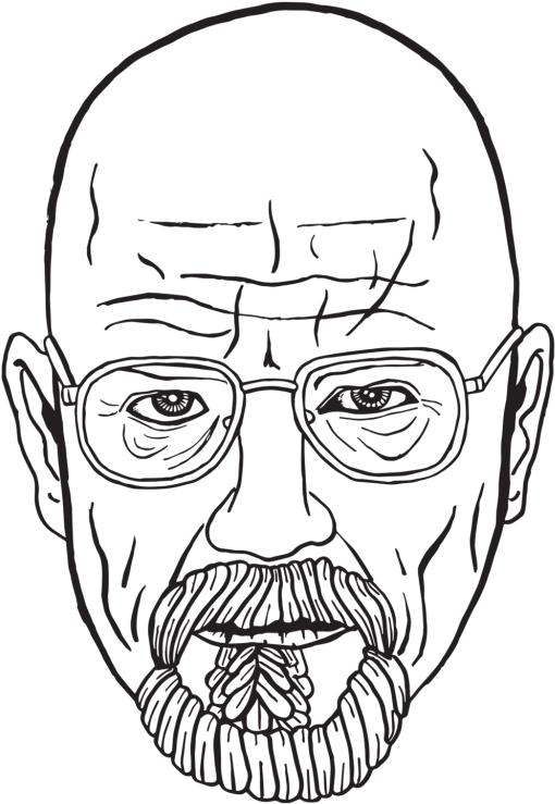This Ode To Amc Breaking Bad's Walter White Started - Sketch (605x818), Png Download