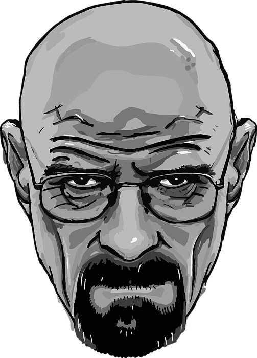 Download Breaking Bad Amc Heisenberg Walter White Portrait Black Breaking Bad Art Png Png Image With No Background Pngkey Com