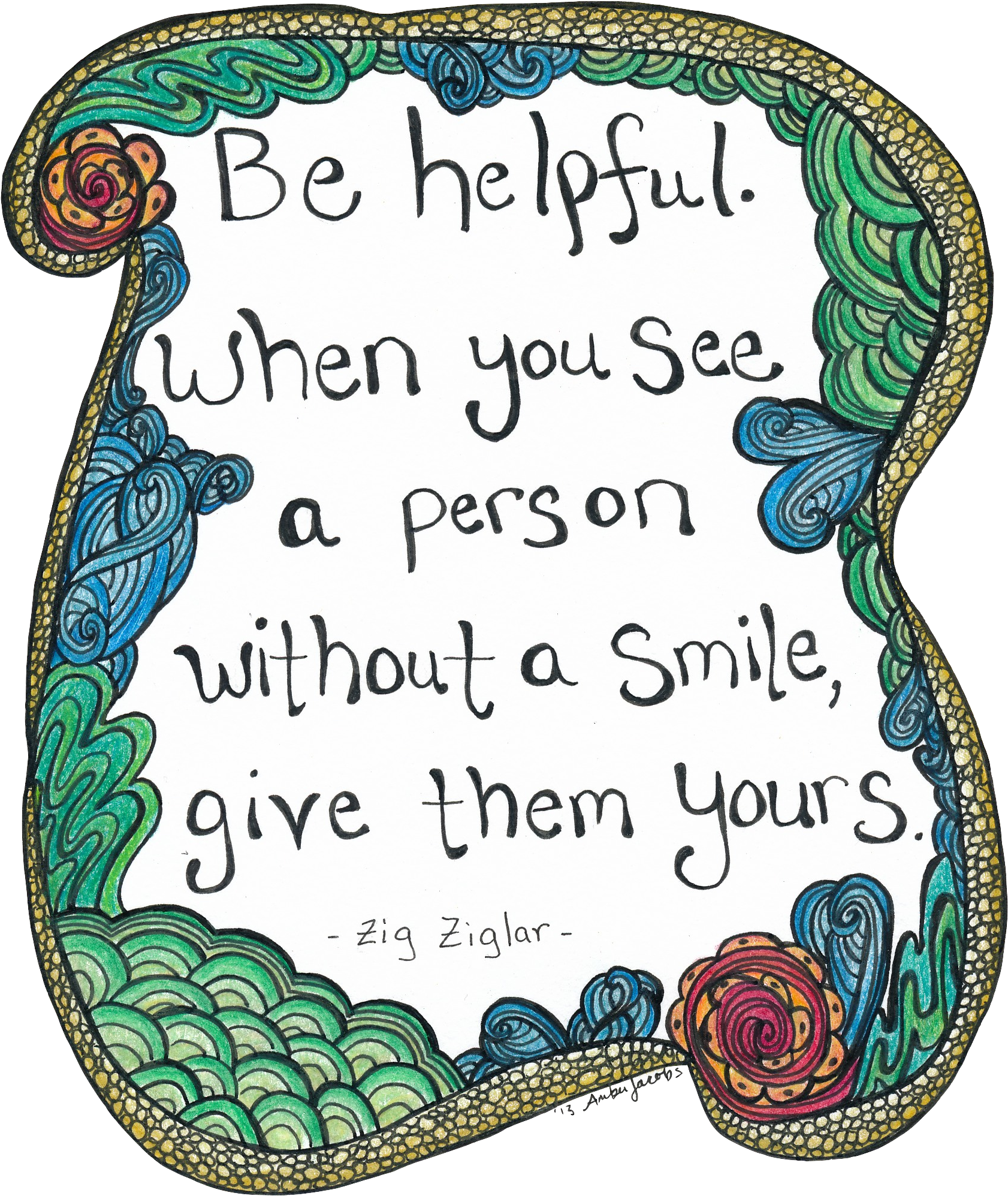 Be Helpful - Cartoon (2072x2984), Png Download