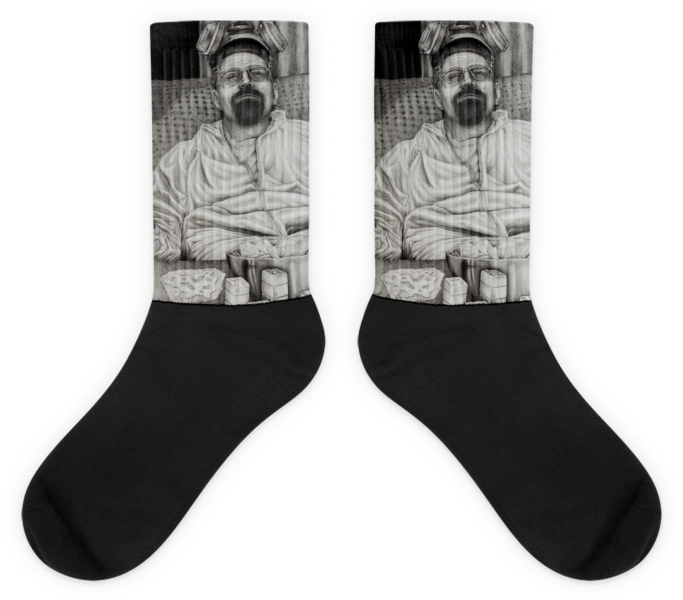 Breaking Slabs Walter White Socks - Sock (1000x1000), Png Download