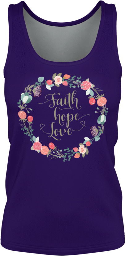 Faith Hope Love Tank - Active Tank (1024x1024), Png Download