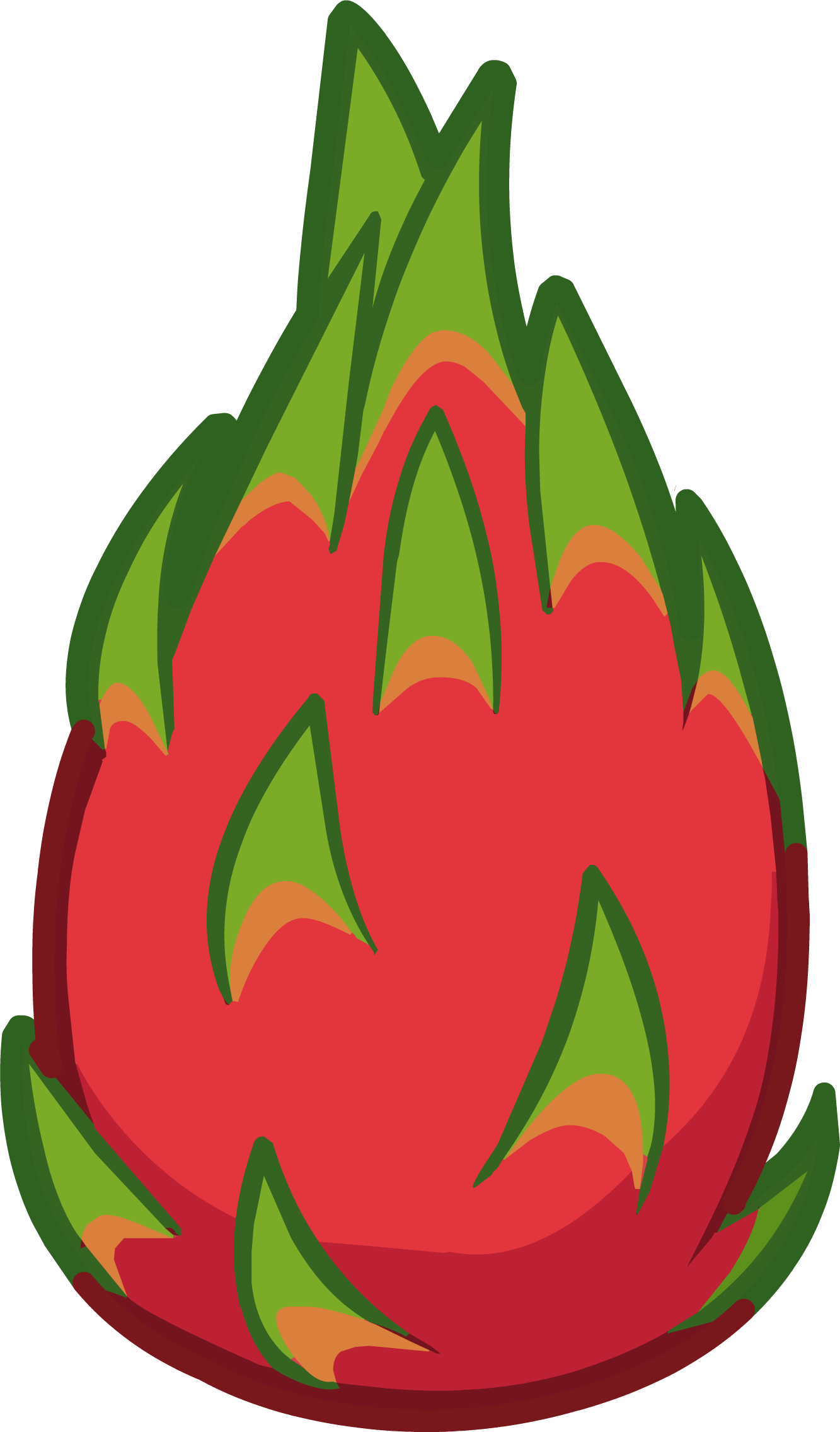 10 Dragon Fruits - Dragon Fruit Icon Png (973x1658), Png Download