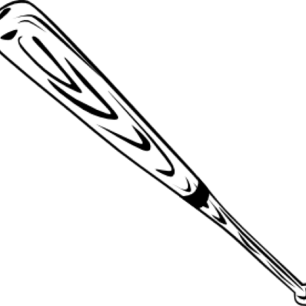Baseball Bat Clipart Fall Clipart Hatenylo - Baseball Bat Clipart (1024x1024), Png Download