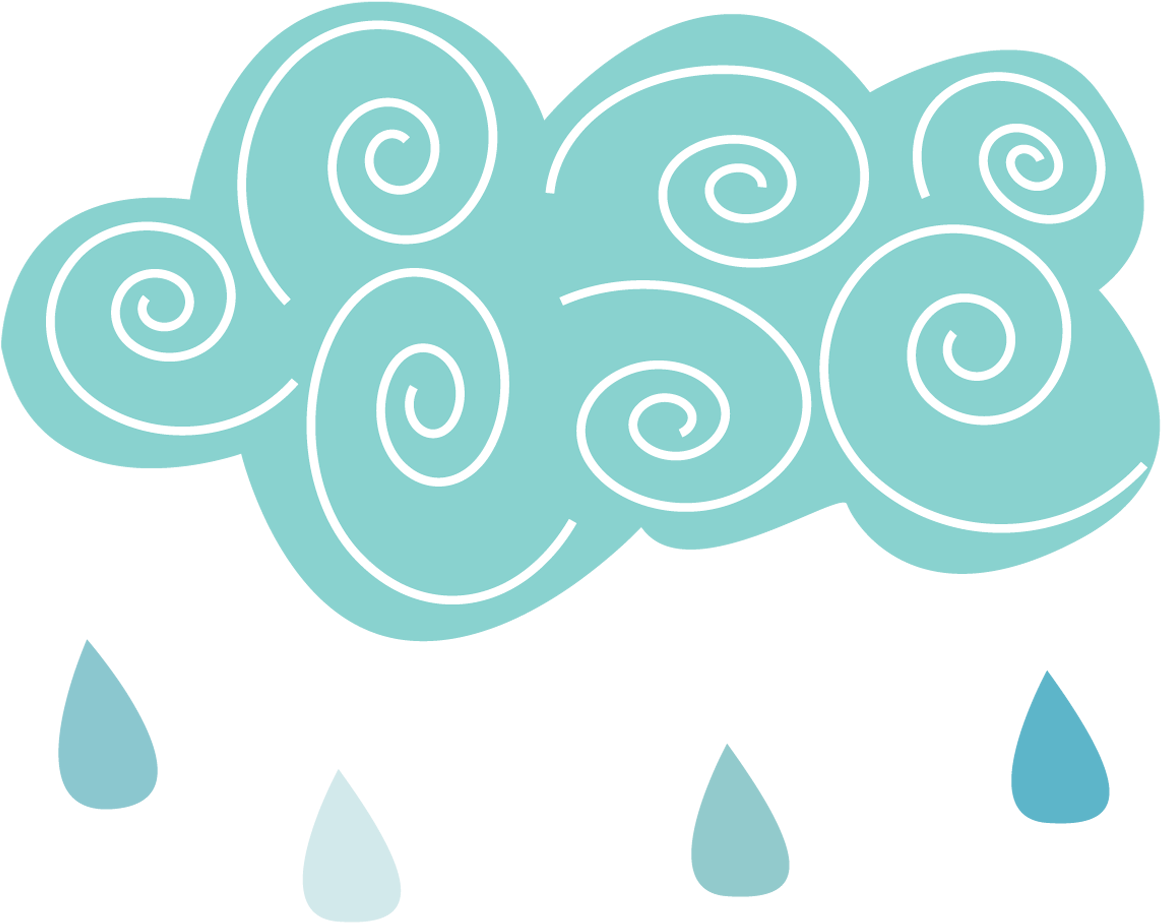Cloud Clipart Circle - Raining Clouds Png Clipart (1200x993), Png Download