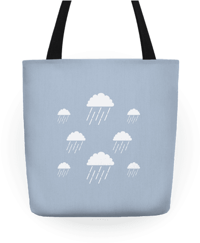 Minimalist Rain Clouds - Pizza Turtle Is My Spirit Animal Tote Bag: Funny Tote (484x484), Png Download