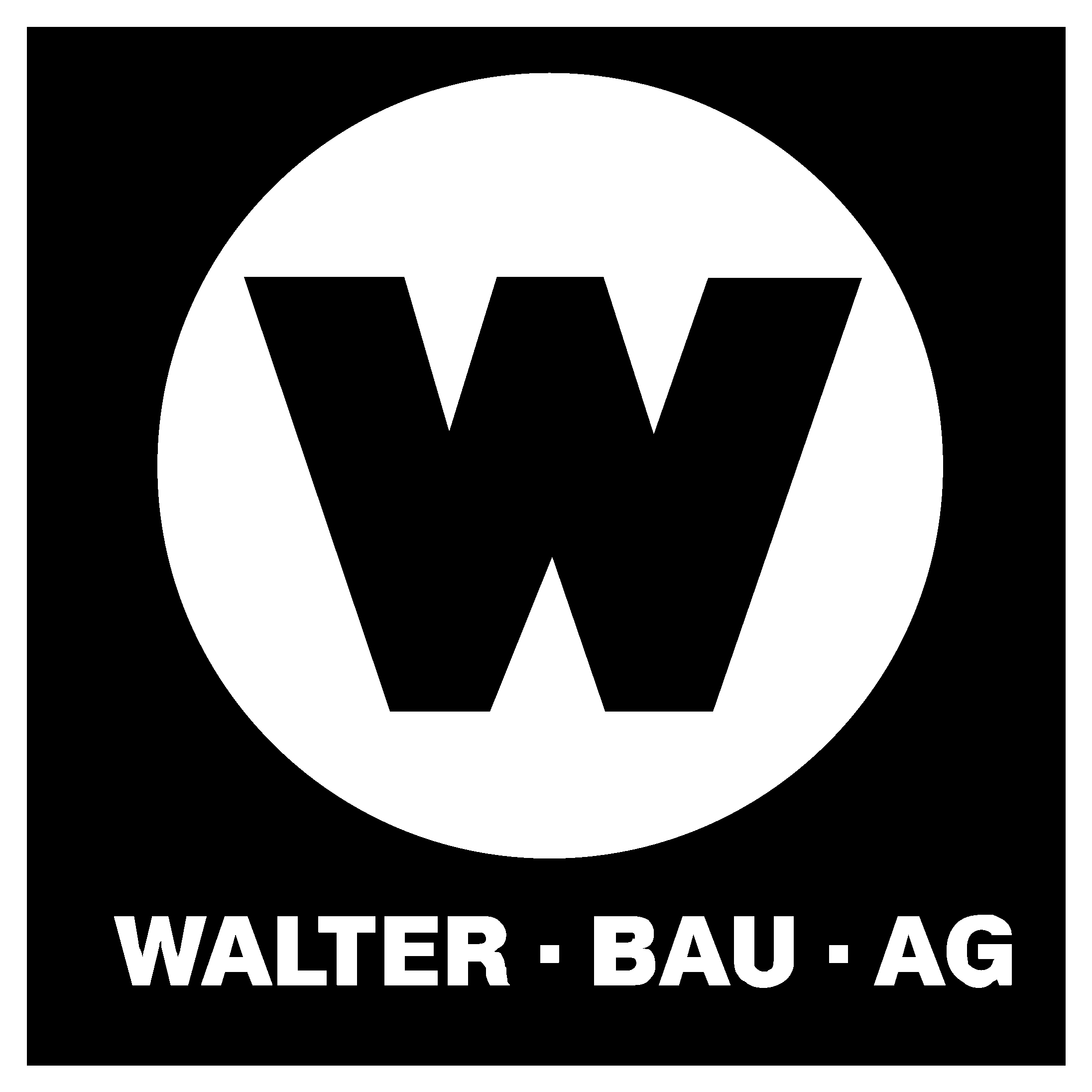 Walter Bau Ag Logo Black And White - Emblem (2400x2400), Png Download
