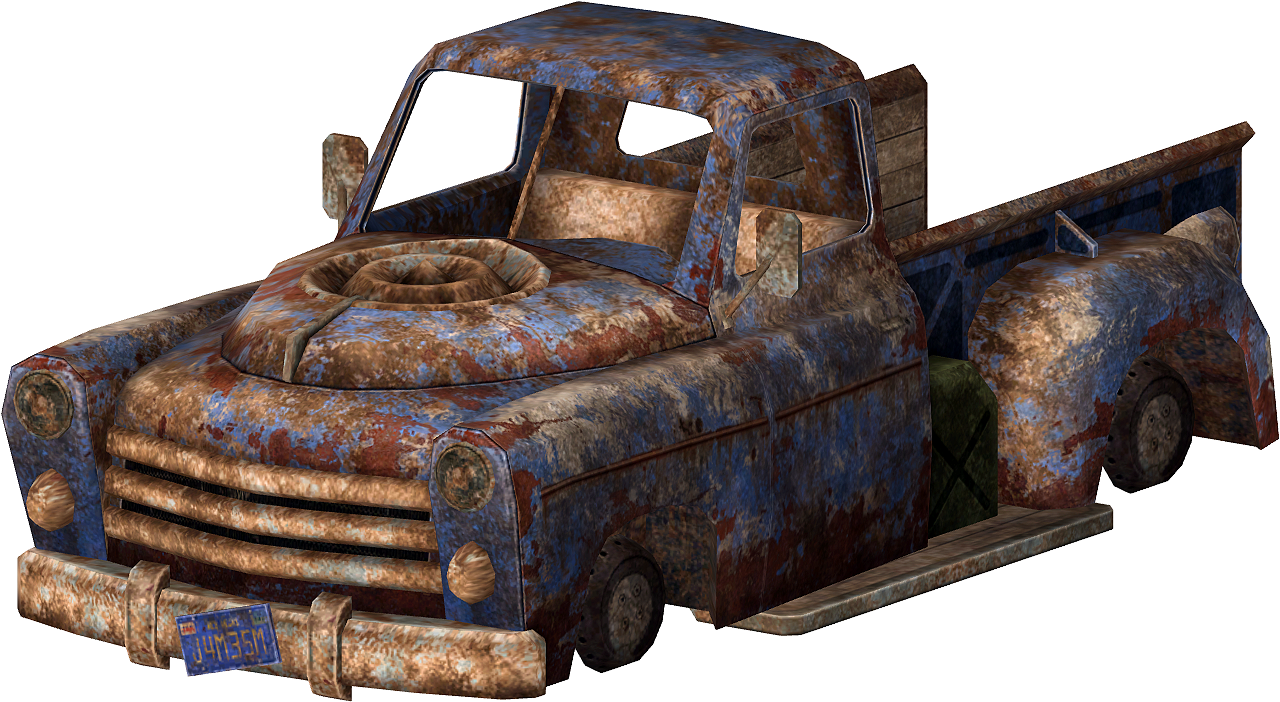 Pick Up Front - Fallout Car Png (1400x900), Png Download