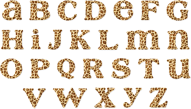 Download Cheetah Print Font - Leopard Print Alphabet Letters - Free ...