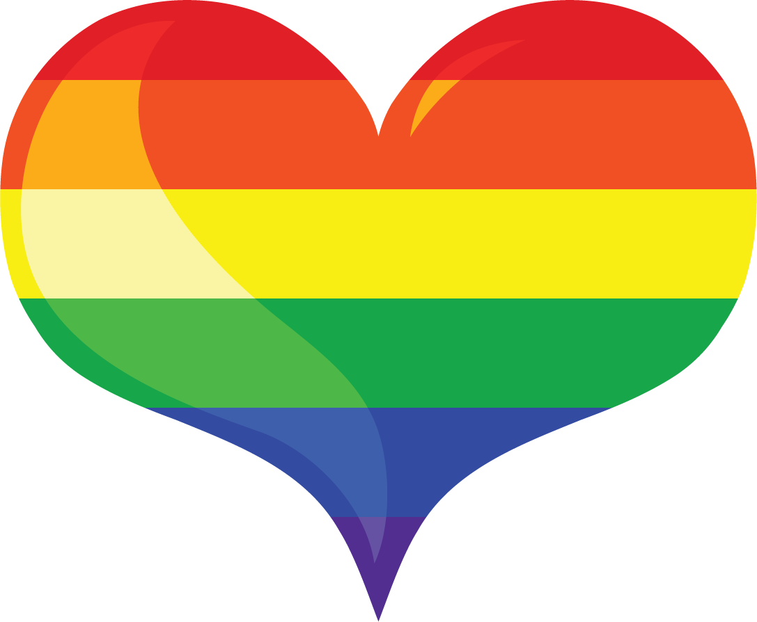 Images For Equal Symbol Clip Art - Free Rainbow Heart Clip Art (1087x894), Png Download