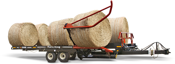 Square Bale Carrier - Farm King (578x260), Png Download