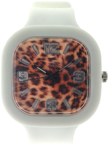 Cheetah Print Face White Band - Leopard Fur Canvas Cosmetic Bag 10"x7" (l) (513x532), Png Download