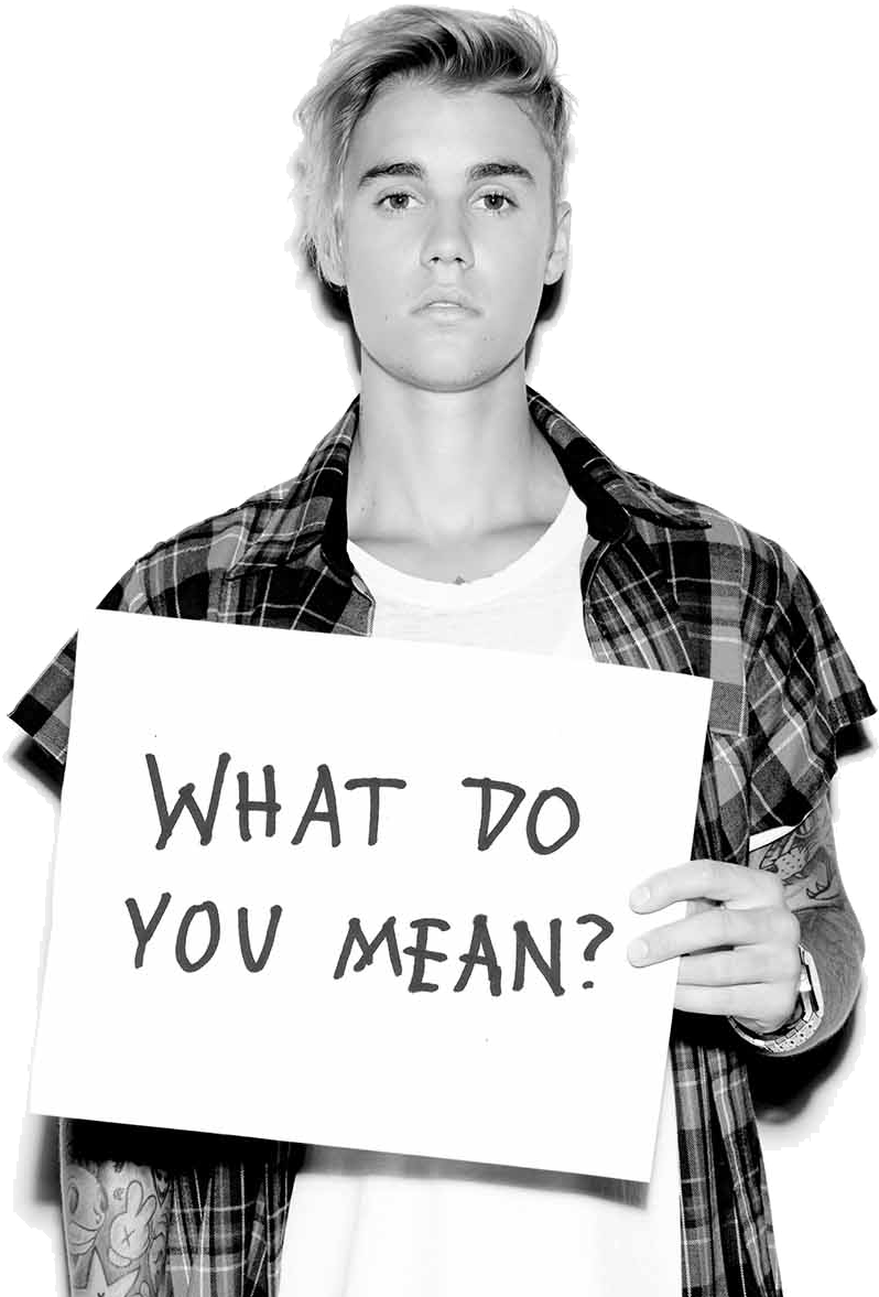 What Do You Mean - Justin Bieber What Do You Mean (980x1211), Png Download