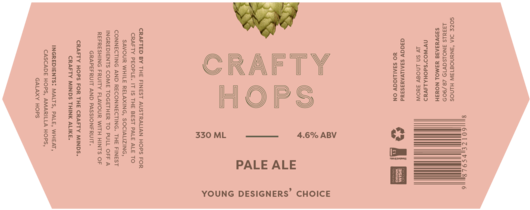 Crafty Hops Label2 (1000x563), Png Download