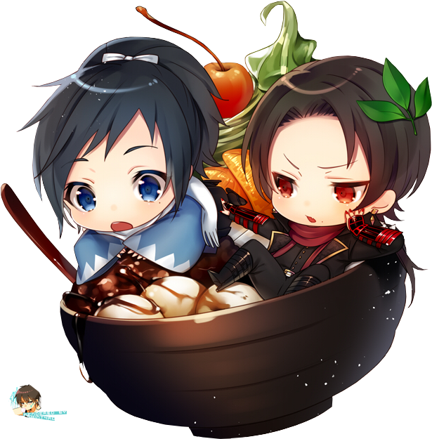Touken Ranbu Chibi Png (632x643), Png Download