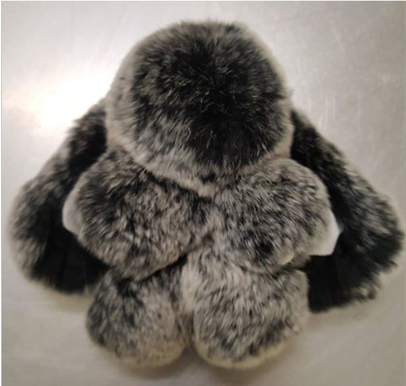 Rabbit Bag Chains Sold In Singapore Made Of Real Fur - Bunny Keychain Real Fur (991x557), Png Download